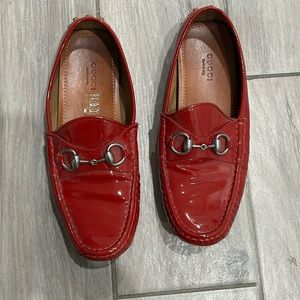 Gucci leather loafer driver shoe